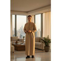 Eleganter marokkanischer beiger Thobe
