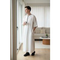 Herren Minimalistisches Thobe Gandoura Gewand