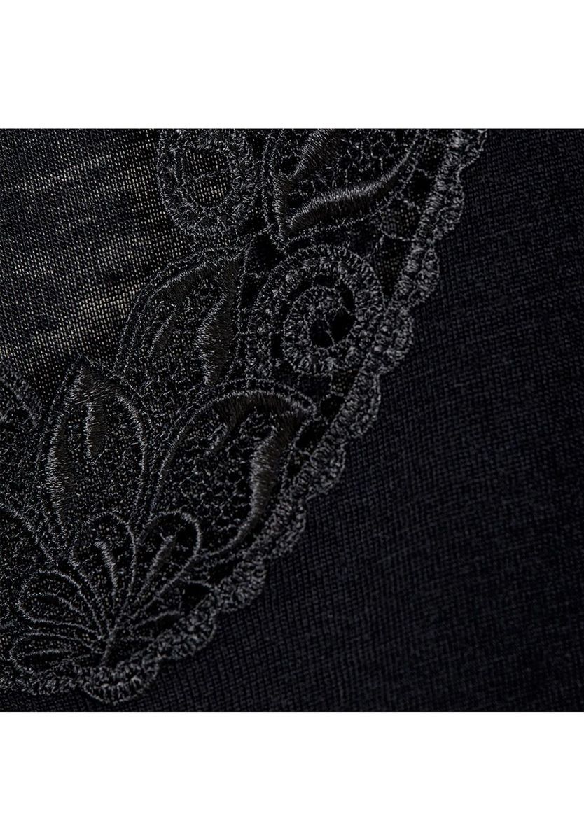 Wollmischung Tanktop mit Spitzendetails