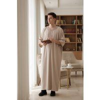 Marokkanische Thobe Robe für Herren, Beige