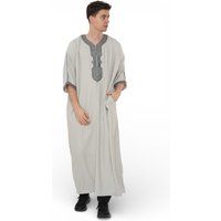 Marokkanische Thobe Robe Herren Grau