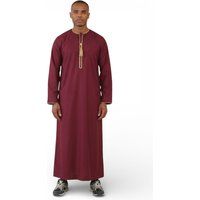 Herren Maroon Marokkanischer Thobe Robe