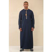 Herren Marineblauer Emirati Thobe Robe