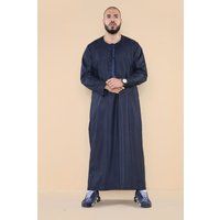 Herren Marineblau Thobe Jubba Kaftan