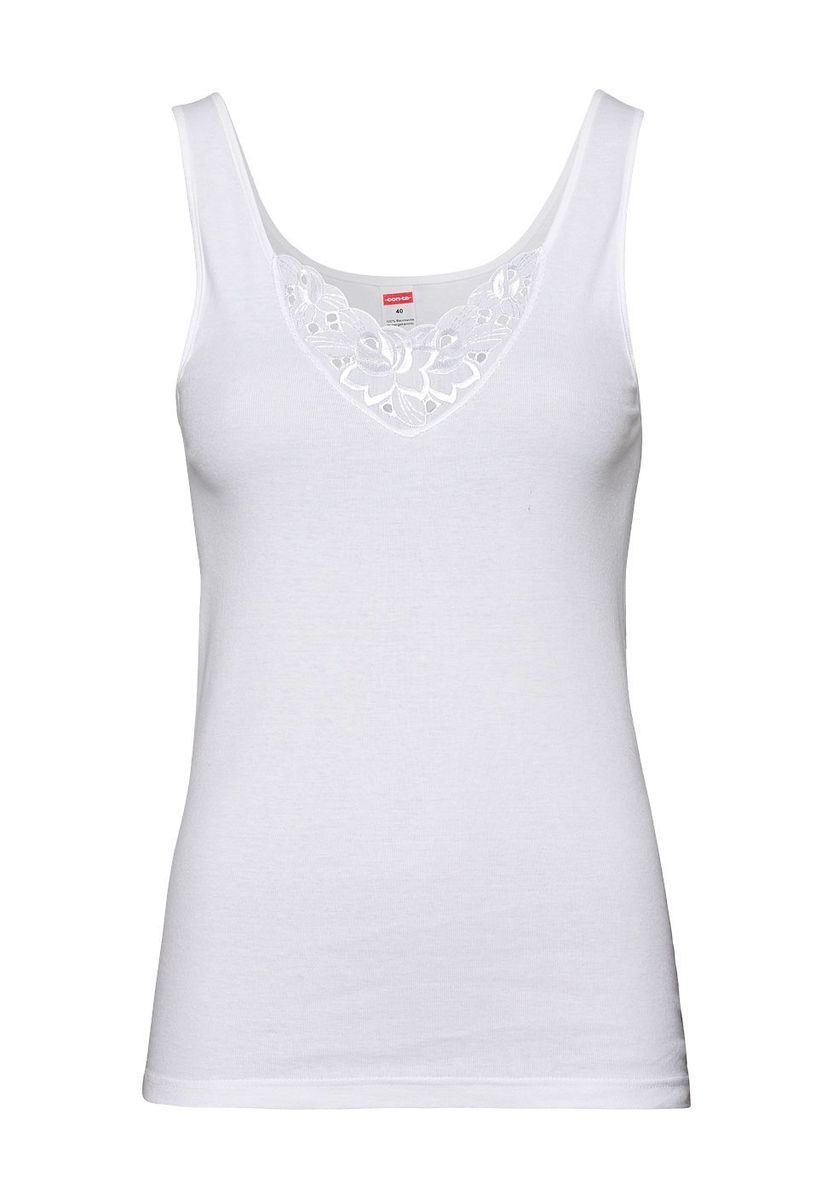 Baumwoll Tanktop Set mit Spitzendetail