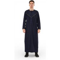 Herren Marineblaues Marokkanisches Jubba Thobe