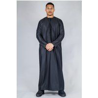 Schwarzer Emirati Thobe Jubba Gewand für Herren