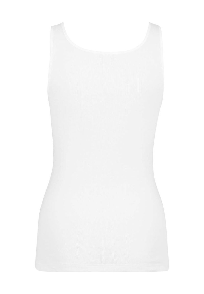 Klassisches Baumwoll-Tanktop mit Spitzenbesatz