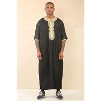 Marokkanische Herren Thobe Djellaba Robe mit Stickerei