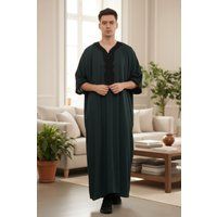 Herren Grüner Marokkanischer Thobe Jubba Robe