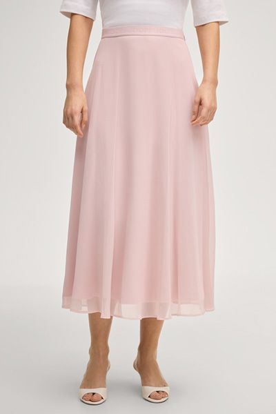 Joop! Sari Rosé A-Linien-Midirock mit Logo-Bund