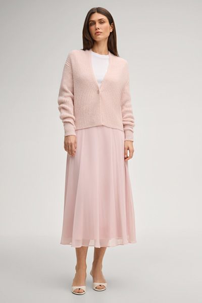 Joop! Sari Rosé A-Linien-Midirock mit Logo-Bund