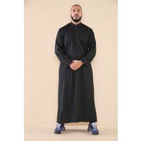 Herren Schwarze Thobe Islamisches Gewand