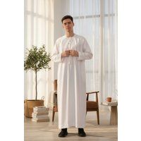 Elegantes weißes marokkanisches Thobe für Herren