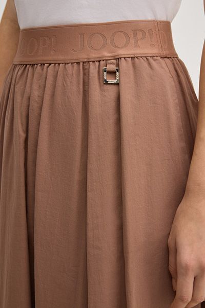 JOOP! Sedef Brauner Plisseerock Midi mit Logo-Bund