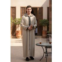 Marokkanischer Thobe-Robe mit Kapuze für Herren