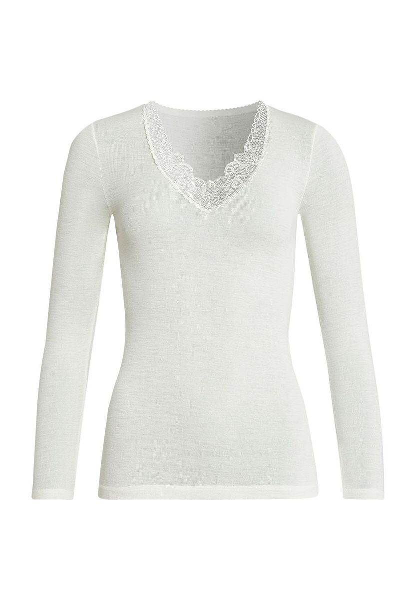 Langarm Unterhemd mit Wollmischung