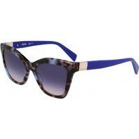 Cat-Eye Sonnenbrille mit gemustertem Rahmen