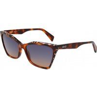 Schildpatt-Katzenaugen-Sonnenbrille mit Leopardenmuster