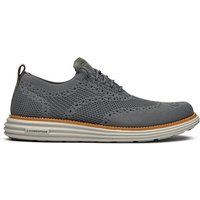 Grauer Strick-Wingtip Oxford Herrenschuh