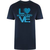 Love Moschino Logo Baumwoll T-Shirt