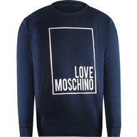 Marineblaues Sweatshirt mit Logo-Box