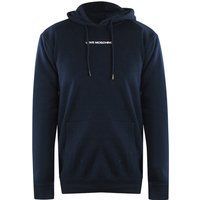 Marineblauer Kapuzenpullover mit Logo