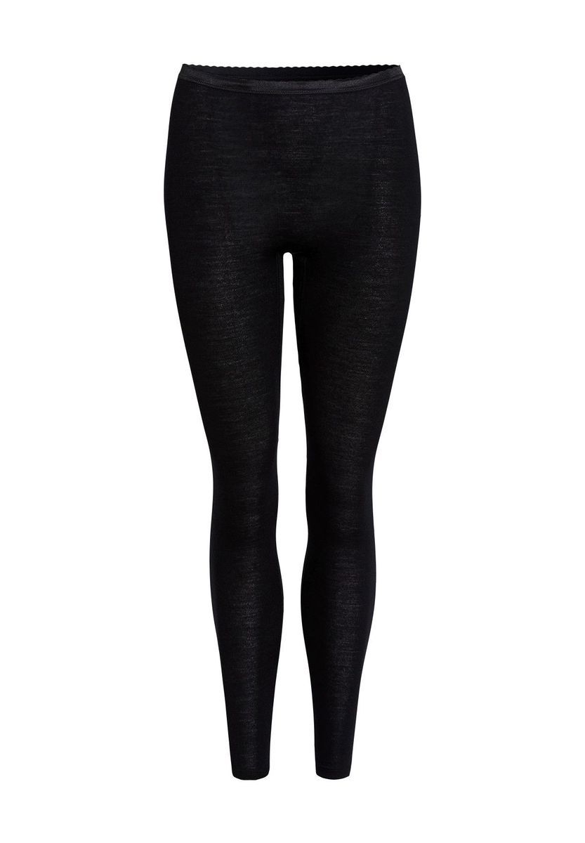 Schwarze Basic Leggings mit nahtlosem Bund