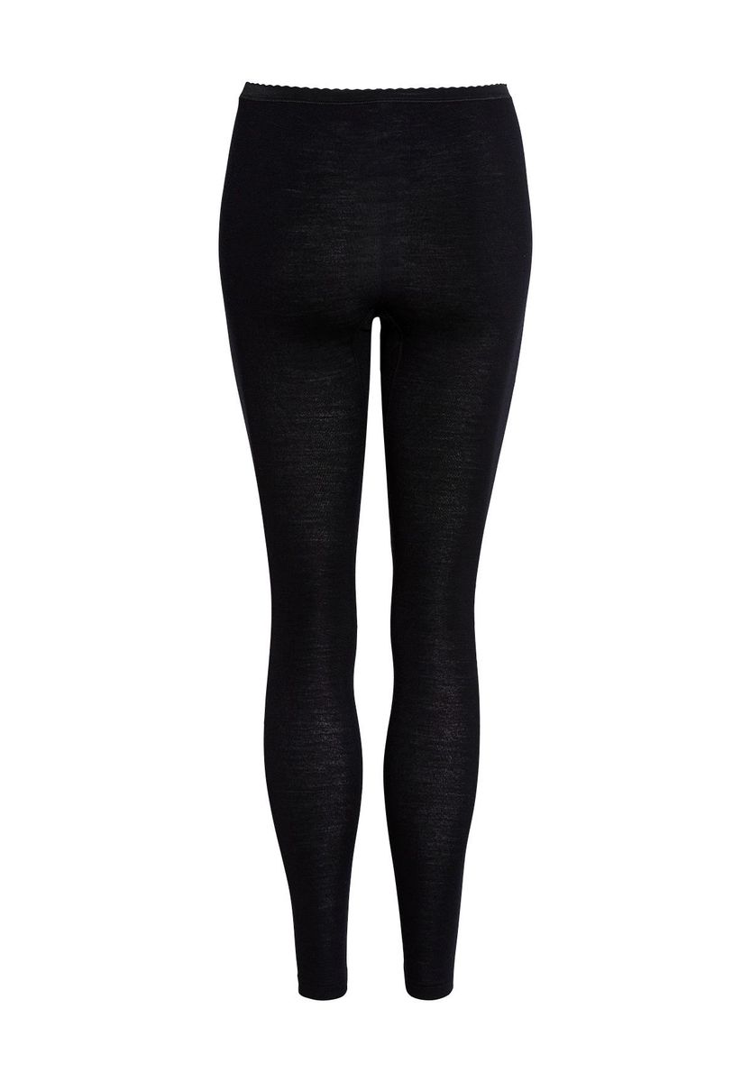 Schwarze Basic Leggings mit nahtlosem Bund