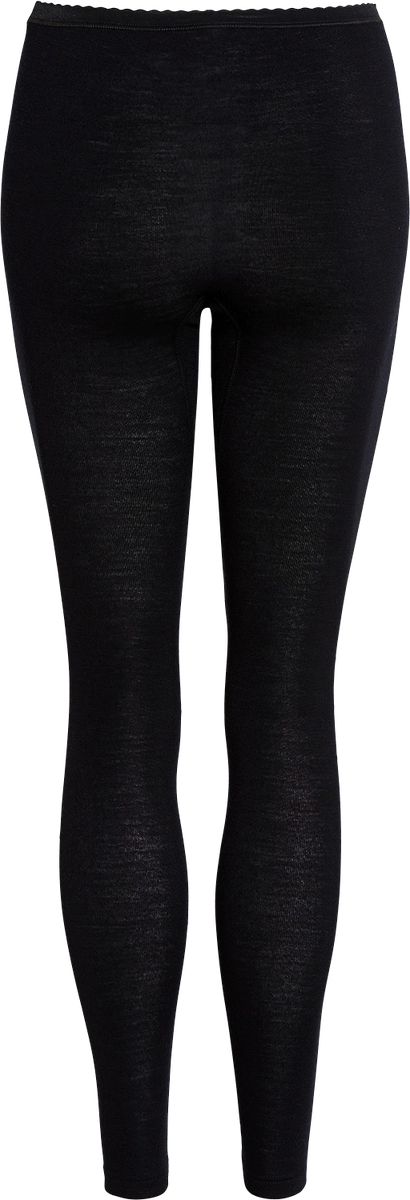 -con-ta- Leggings, uni, mittlerer Bund, Saum-Details, für Damen, schwarz, 38