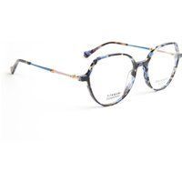 Gemusterte runde Titanbrille