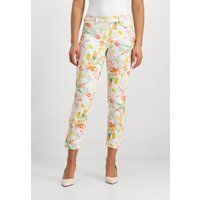 Cropped Leggie Jeans mit Blumenmuster