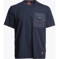 Baumwolljersey T-Shirt mit Utility-Tasche