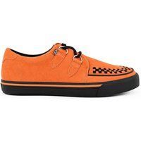 Orangefarbener Wildleder Creeper Plateau Sneaker