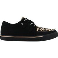 Schwarzer Sneaker mit Leopardenmuster