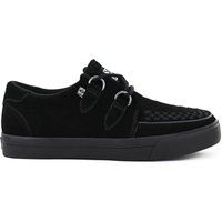 Schwarzer Wildleder Creeper Sneaker Plateauschuh