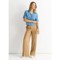 Boxy-Hemd im Denim-Look in Übergröße