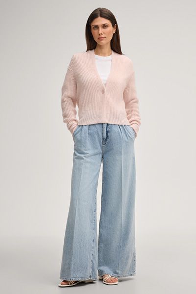 Marc Cain Kanna Strickjacke aus Alpaka-Wollmischung in Rosé