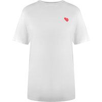 Weißes T-Shirt mit Herzlogo