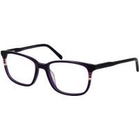 Rechteckige, lila Acetat-Brille