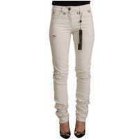 Zerrissene Skinny Jeans Off-White