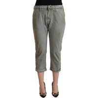 Locker geschnittene Denim Caprihose