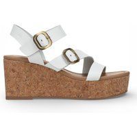 Damen Weiße Keil Espadrille Sandalen