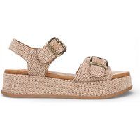 Gewebte Plateausandalen mit Schnallendetail