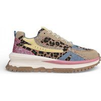 Retro Plateau-Sneakers mit Leopardenmuster