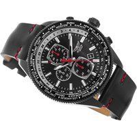 Schwarze Weltzeitzone Chronograph Uhr