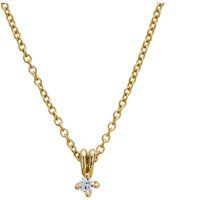 Minimalistische Halskette Gold mit Diamant Anhänger