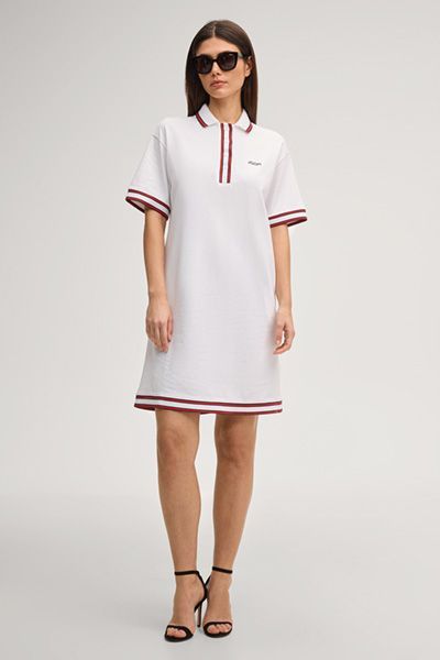 JOOP! Tasa Weißes Polokleid mit Streifendetails