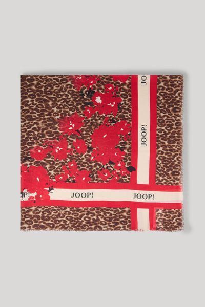 Joop! Adalia Tuch in Beige/Braun Leomuster mit Logo-Detail