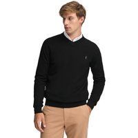 Klassischer V-Ausschnitt Pullover aus Wollmischung